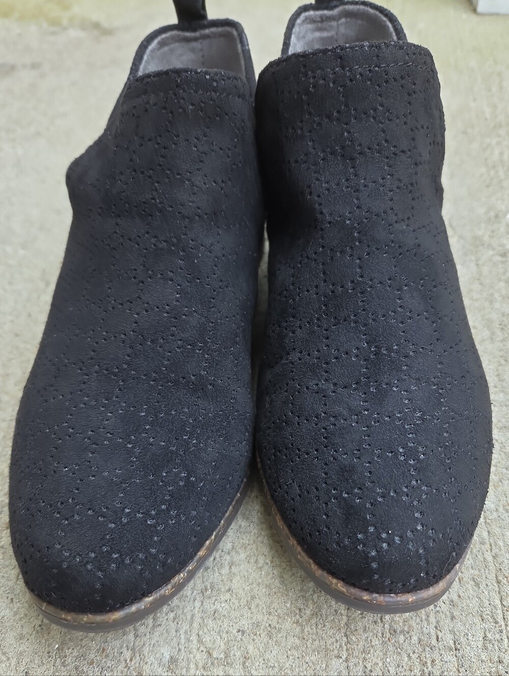 Dr. Scholl's Black Microsuede Ankle Booties Comfort Shoes Size 7